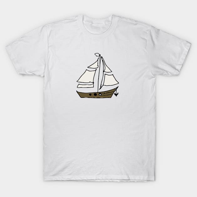 sailboat T-Shirt by Ljuko